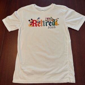 Retirement Disney Retired 2025 T-Shirt Womens M